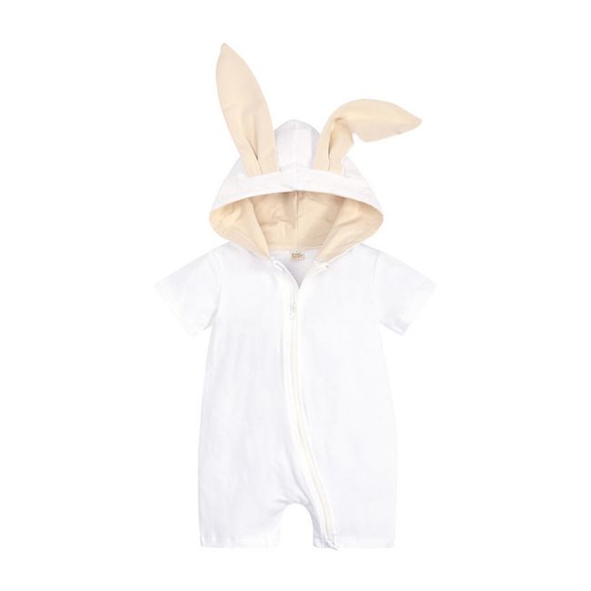 Salopeta alba pentru bebelusi - Bunny MDHY20075