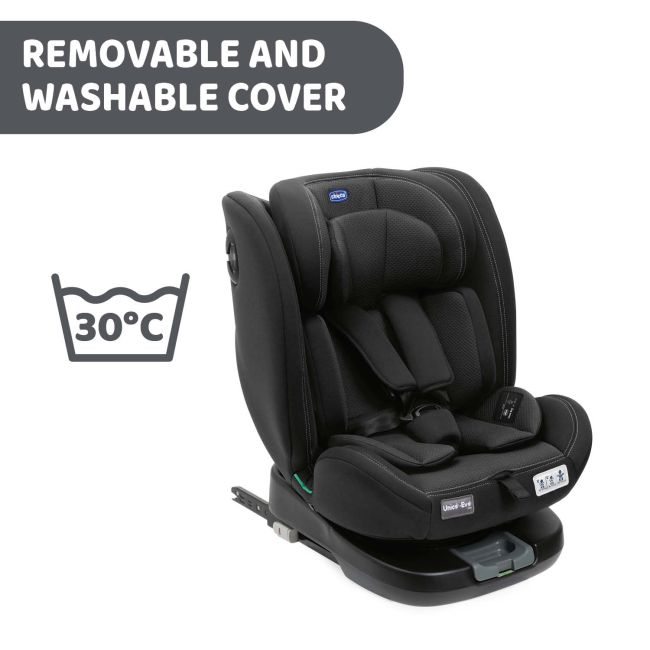 Scaun auto rotativ Chicco Unico EVO i-Size, Black (Negru), de la nastere pana la 12 ani (40-150 cm) CHC87030-8_BLACK