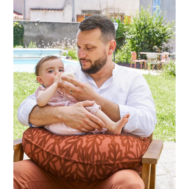 Babymoov - perna b.love 2 in 1 de maternitate si de alaptare, in forma de u si c, terracota bbba062031