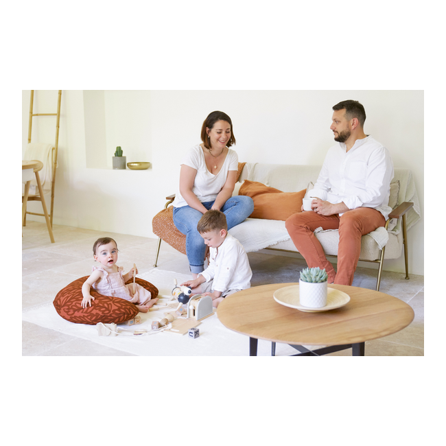 Babymoov - perna b.love 2 in 1 de maternitate si de alaptare, in forma de u si c, terracota bbba062031