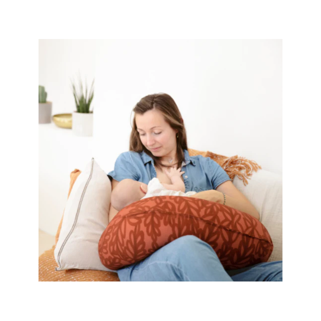 Babymoov - perna b.love 2 in 1 de maternitate si de alaptare, in forma de u si c, terracota bbba062031