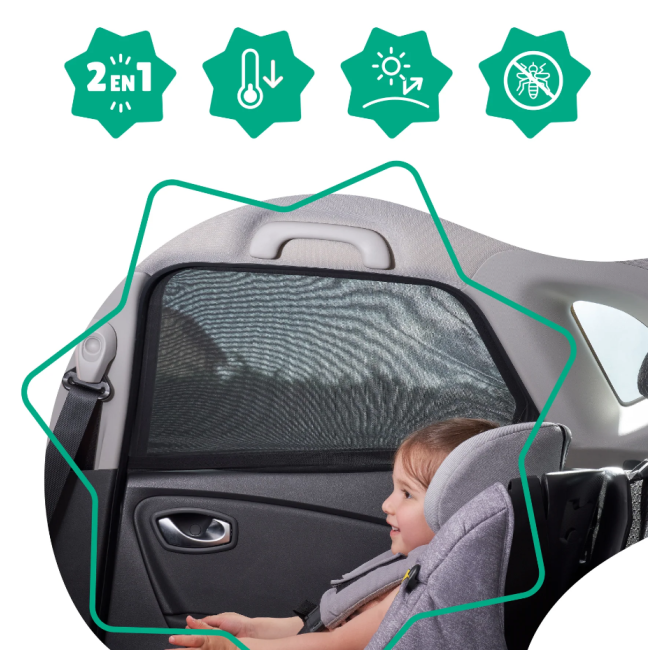 Badabulle - set 2 parasolare pentru geam cu functie 2 in 1 bbbb070001