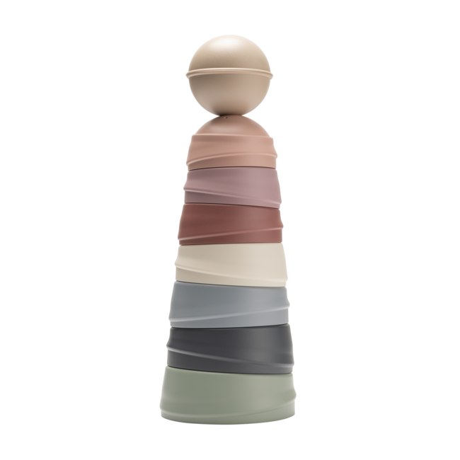 Bibs -  jucaria turnul wobbly, pastel rainbow bbb4100100