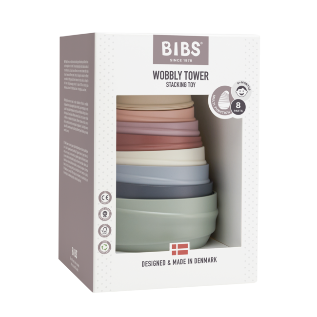 Bibs -  jucaria turnul wobbly, pastel rainbow bbb4100100