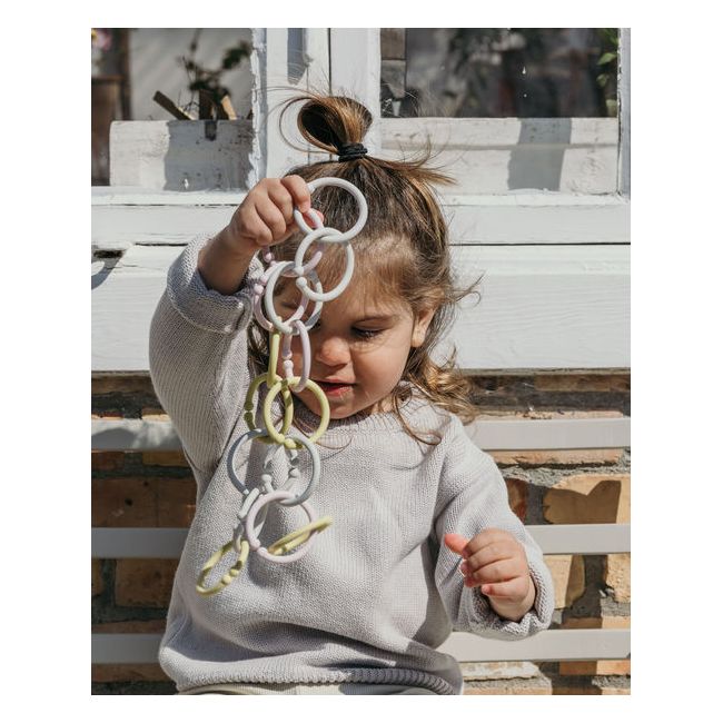 Bibs  - set 12 inele multifunctionale, sand/dark oak/vanilla bbb900238