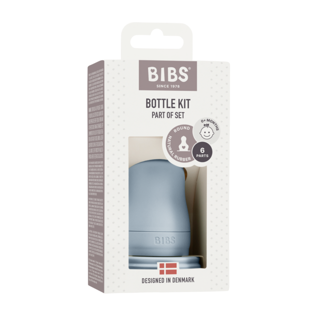 Bibs - kit pentru set complet biberon din sticla anticolici, baby blue bbb5015231