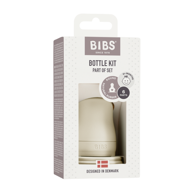 Bibs - kit pentru set complet biberon din sticla anticolici, ivory bbb5015216