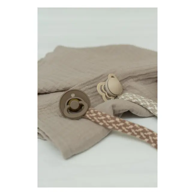 Bibs - lantisor clip pentru suzeta, baby blue/ivory bbb9401112