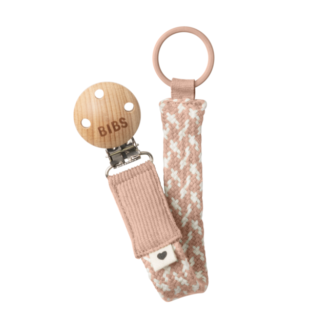 Bibs - lantisor clip pentru suzeta, blush/ivory  bbb9401107