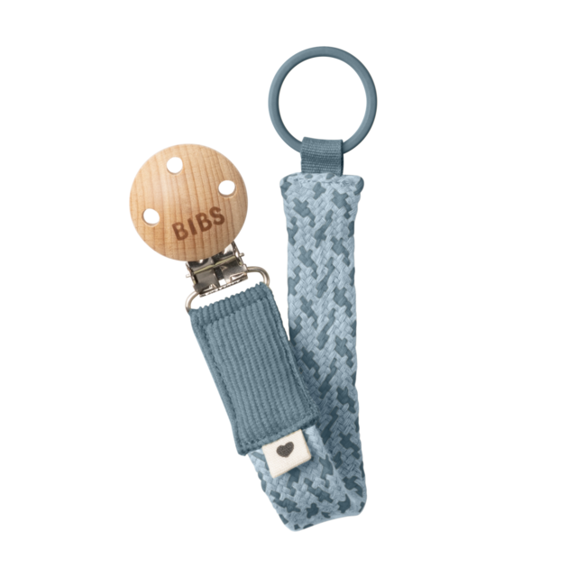 Bibs - lantisor clip pentru suzeta, petrol/baby blue bbb9401103