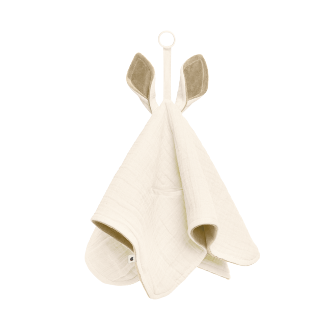 Bibs - paturica cu urechiuse kangaroo, ivory bbb9405216