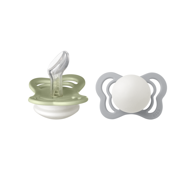 Bibs - set 2 suzete fosforencente couture glow silicon, tetina anatomica, 0 luni + bbbsetcoutureglow1