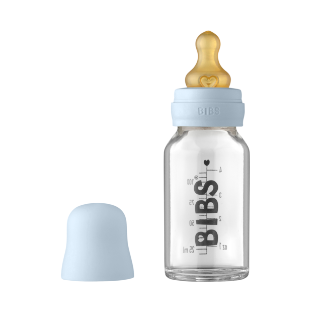 Bibs - set complet biberon din sticla anticolici, 110 ml, baby blue bbb5013231