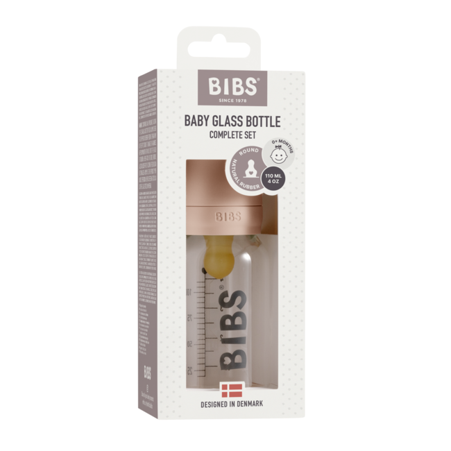 Bibs - set complet biberon din sticla anticolici, 110 ml, blush bbb5013244