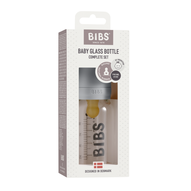 Bibs - set complet biberon din sticla anticolici, 110 ml, cloud bbb5013223