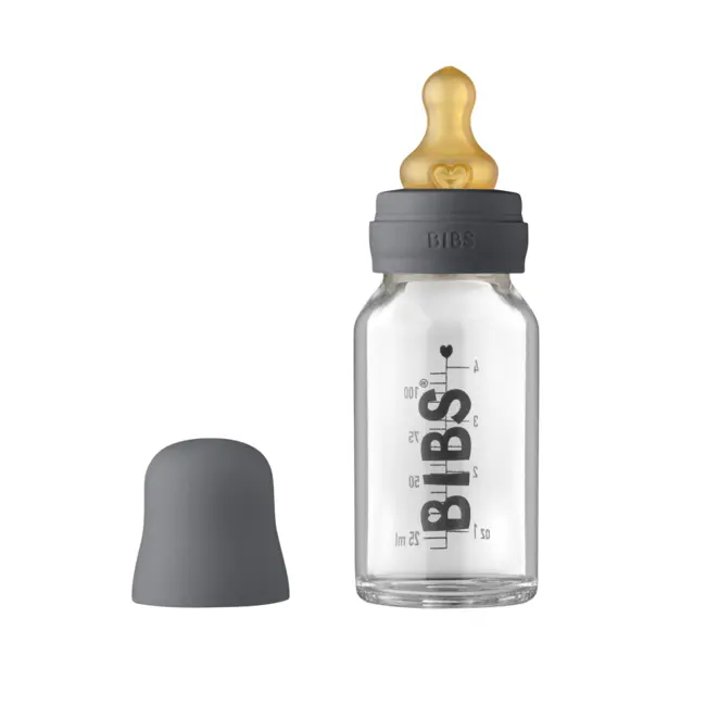 Bibs - set complet biberon din sticla anticolici, 110 ml, iron bbb5013221