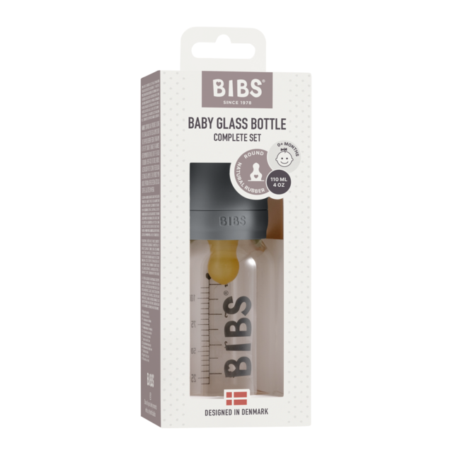 Bibs - set complet biberon din sticla anticolici, 110 ml, iron bbb5013221