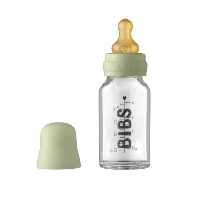 Bibs - set complet biberon din sticla anticolici, 110 ml, sage bbb5013250