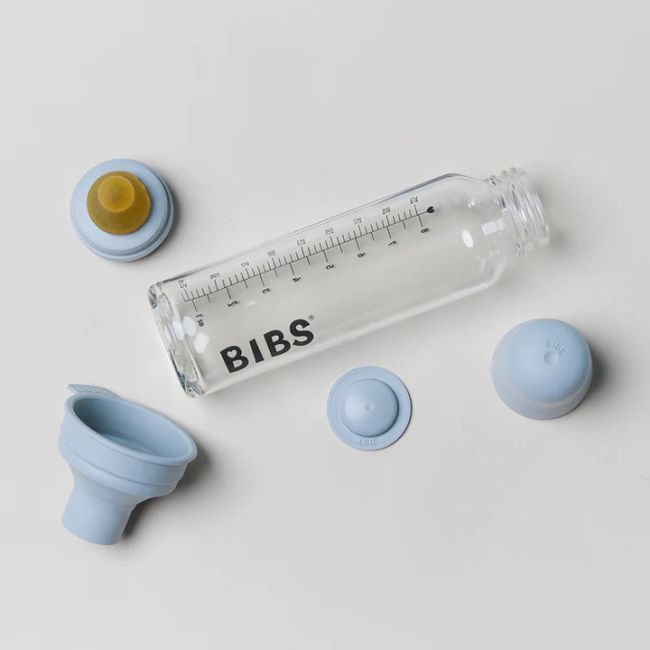 Bibs - set complet biberon din sticla anticolici, 225 ml, baby blue bbb5014231