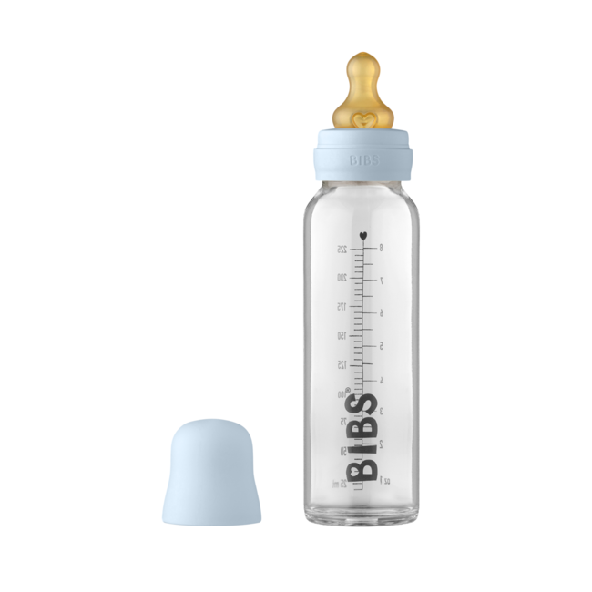 Bibs - set complet biberon din sticla anticolici, 225 ml, baby blue bbb5014231