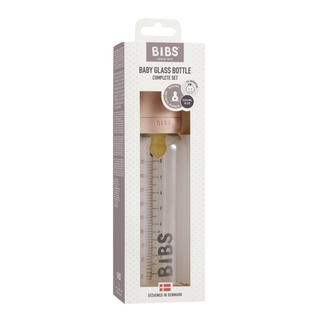 Bibs - set complet biberon din sticla anticolici, 225 ml, blush bbb5014244