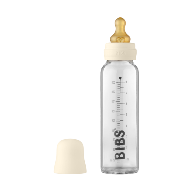 Bibs - set complet biberon din sticla anticolici, 225 ml, ivory bbb5014216