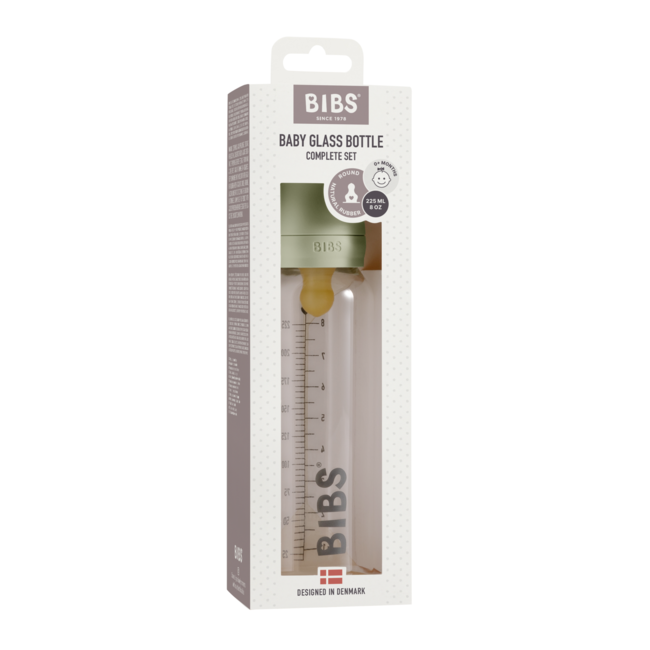 Bibs - set complet biberon din sticla anticolici, 225 ml, sage bbb5014250