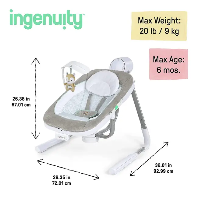 Ingenuity - leagan portabil cu dubla functionalitate anyway sway&trade;  bbb12584