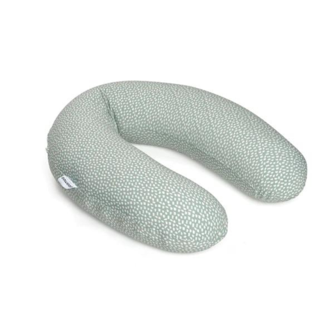 doomoo - perna mare pentru gravide si bebelusi 3 in 1, bumbac organic buddy cloudy kaki bbbb60