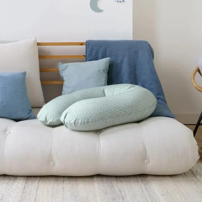 doomoo - perna mare pentru gravide si bebelusi 3 in 1, bumbac organic buddy cloudy kaki bbbb60
