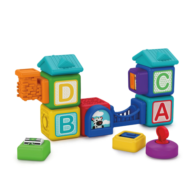 Baby einstein - blocuri magnetice de activitati, "bridge & learn" din 15 piese bbb12818