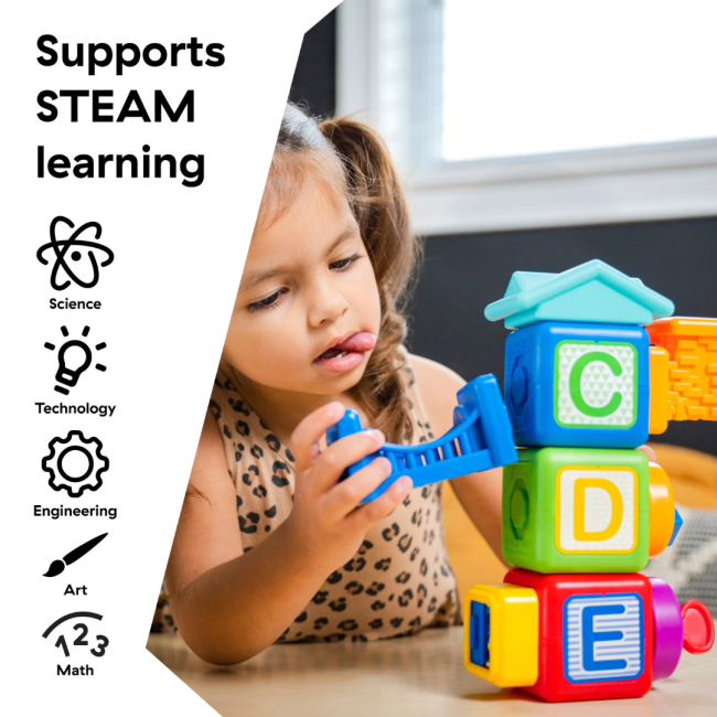 Baby einstein - blocuri magnetice de activitati, "bridge & learn" din 15 piese bbb12818