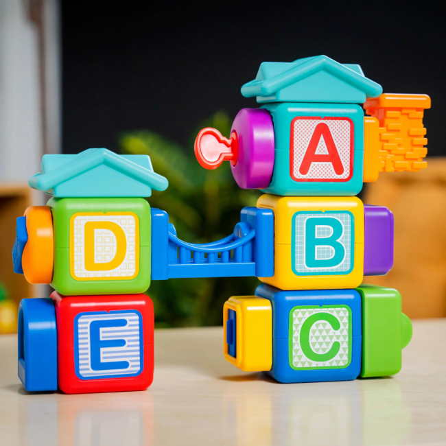 Baby einstein - blocuri magnetice de activitati, "bridge & learn" din 15 piese bbb12818