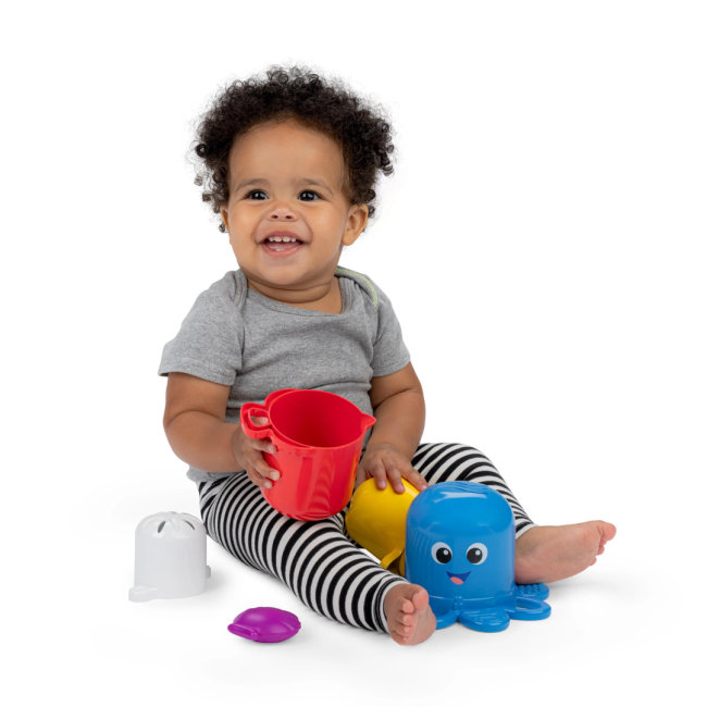 Baby einstein - set de pahare senzoriale pentru stivuire si scurgere, "ocean explorers opuss" bbb13145