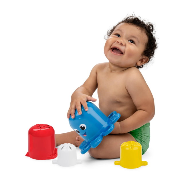 Baby einstein - set de pahare senzoriale pentru stivuire si scurgere, "ocean explorers opuss" bbb13145