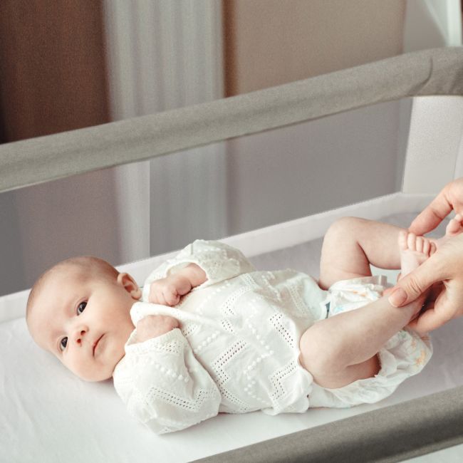 Babygo - patut cu cadru din lemn goodnight grey bbbbgo-4361