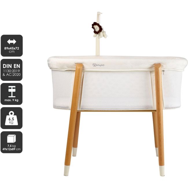 Babygo - patut cu cadru din lemn si bara de jucarii sleepgood mesh bbbbgo-4352