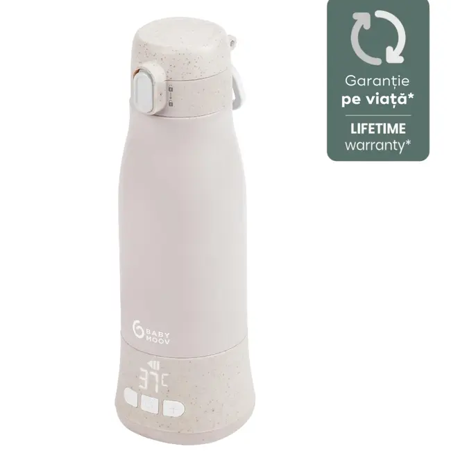 Babymoov - Moov & Feed incalzitor de biberoane portabil si reincarcabil, mineral beige bbba002103