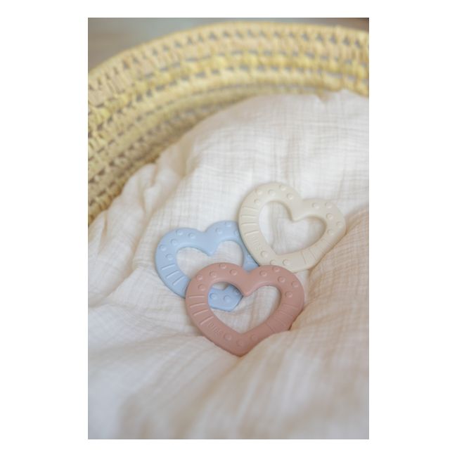 Bibs - jucarie de dentitie in forma de inima, blush bbb3100244