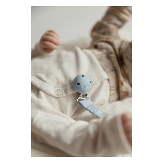 Bibs - lantisor clip ribbon pentru suzeta, dusty blue bbb9409314