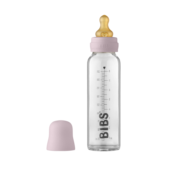 Bibs - set complet biberon din sticla anticolici, 225 ml, dusky lilac bbb5014267