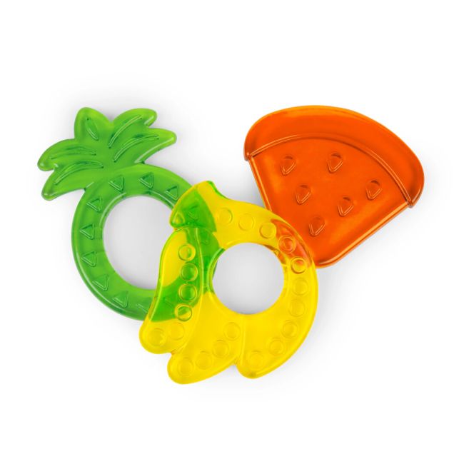 Bright starts - set 3 jucarii de dentitie texturate juicy chews - pepene, ananas, banana bbb13077