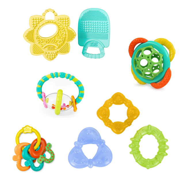Bright starts - set cadou 8 buc dintitori usor de prins “teeth relief” bbb13082