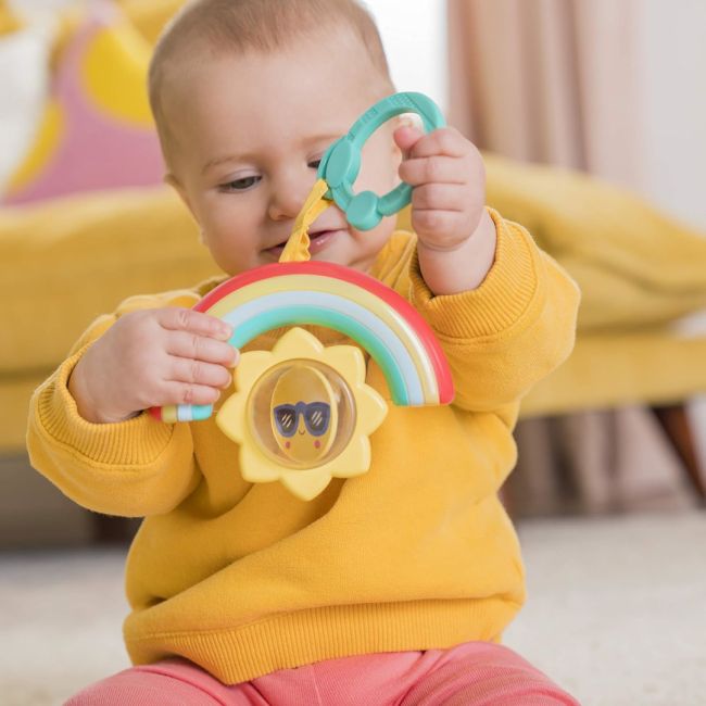 Bright starts - zornaitoare cu sunete si lumini sun shaker shake & glow bbb12592