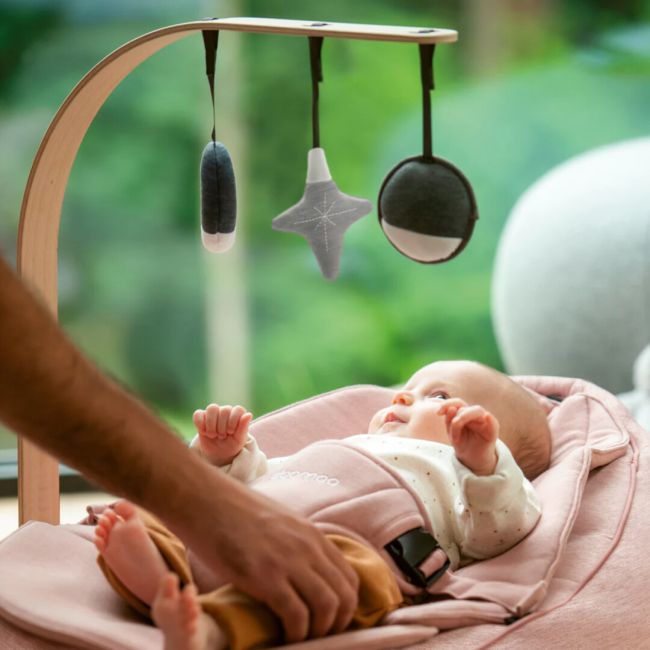 Doomoo - bara din lemn cu jucarii pentru sezlongul seat'n swing bbbarch05