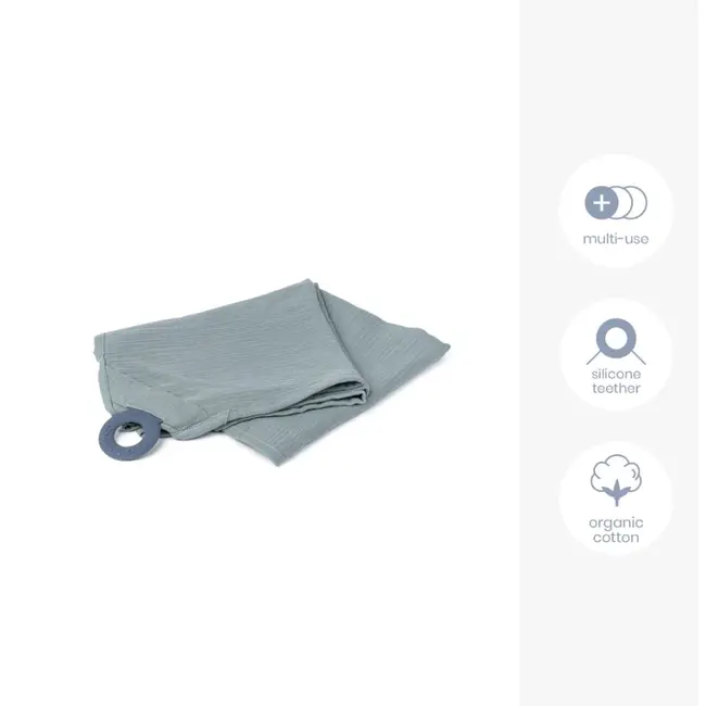 Doomoo - esarfa pentru alaptat multifunctionala din bumbac organic mom&rsquo;n play green bbb37001024