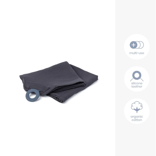 Doomoo - esarfa pentru alaptat multifunctionala din bumbac organic mom’n play grey bbb37001021