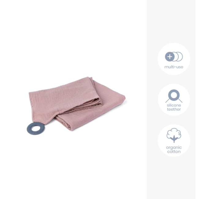 Doomoo - esarfa pentru alaptat multifunctionala din bumbac organic mom’n play pink bbb37001022