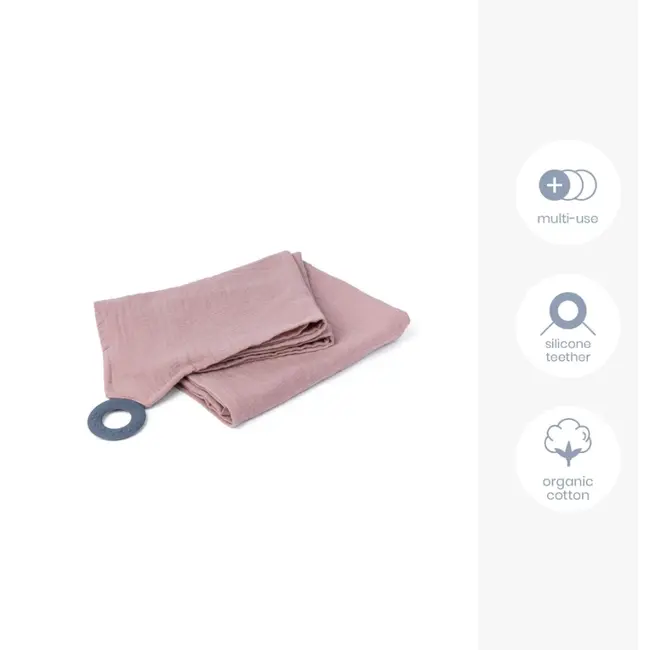 Doomoo - esarfa pentru alaptat multifunctionala din bumbac organic mom&rsquo;n play pink bbb37001022