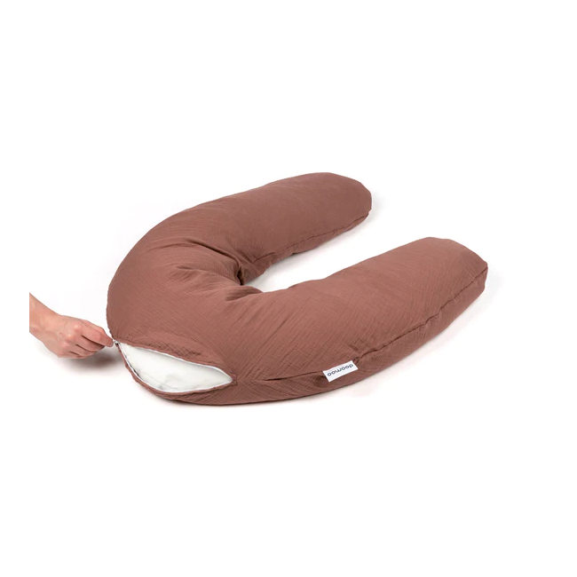 Doomoo - perna mare 3 in 1 comfy big tetra brick din bumbac organic: perna gravide, suport pentru hranire, suport pentru bebe bbb35001025